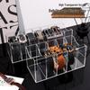 Acrylic Multi-Grid Desktop Belt Storage Box for Cosmetics