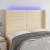 VidaXL LED Headboard Bedroom Furniture Double Bed Accessory Head of Bed Frame Interior Cream 3124191