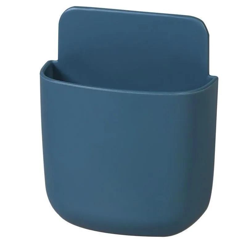 Wall-mounted Smart Tv Remote Control Holder Pp Material Stick-on Multi-functional Storage Box