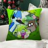 Regular Show Pillow Case For Home Bedroom Car Office Decoration Living Room Sofa Cushion Cover Suitable
