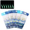 6 Pack Glow in Dark Saltwater Shrimp String Hooks 5 Hooks High Visibility Pre-Rigged 1-6 Mixed Sizes Fishing Lure Bait Tackle Kit
