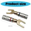 Upgrades Gold Plated U Type Banana Plug Y Speaker Fork Audiophile Plugs for Home Theater & Professional Audio System