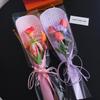 3.8 Goddess Festival Lace Style Single Stem Bouquet Bag for DIY Fresh Flower Wrapping