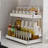 Carbon Steel Double-Layer Countertop Kitchen Spice Rack