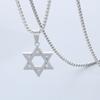 Hip Hop Stainless Steel Hexagram Charm Necklace for Men Simple Shiny Star Charm Pendant Accessories Trendy Jewelry Gift