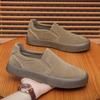 British Style Men's Suede Leather Casual Shoes Fashion Platform Slip On Loafers Business Formal Trendy Casual Shoes for Men 2025