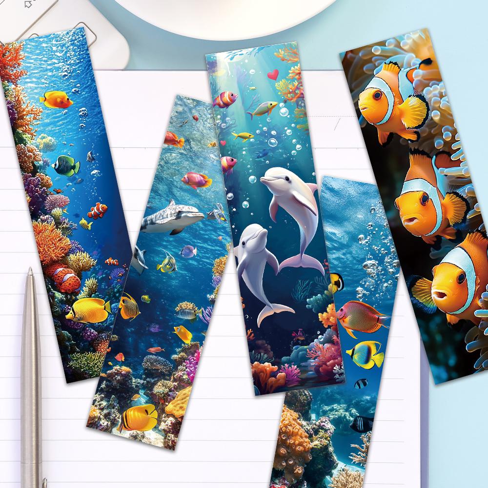 32pcs Rich marine animal bookmarks, underwater world, suitable for teachers, readers, and enthusiasts, gifts, parties, birthdays