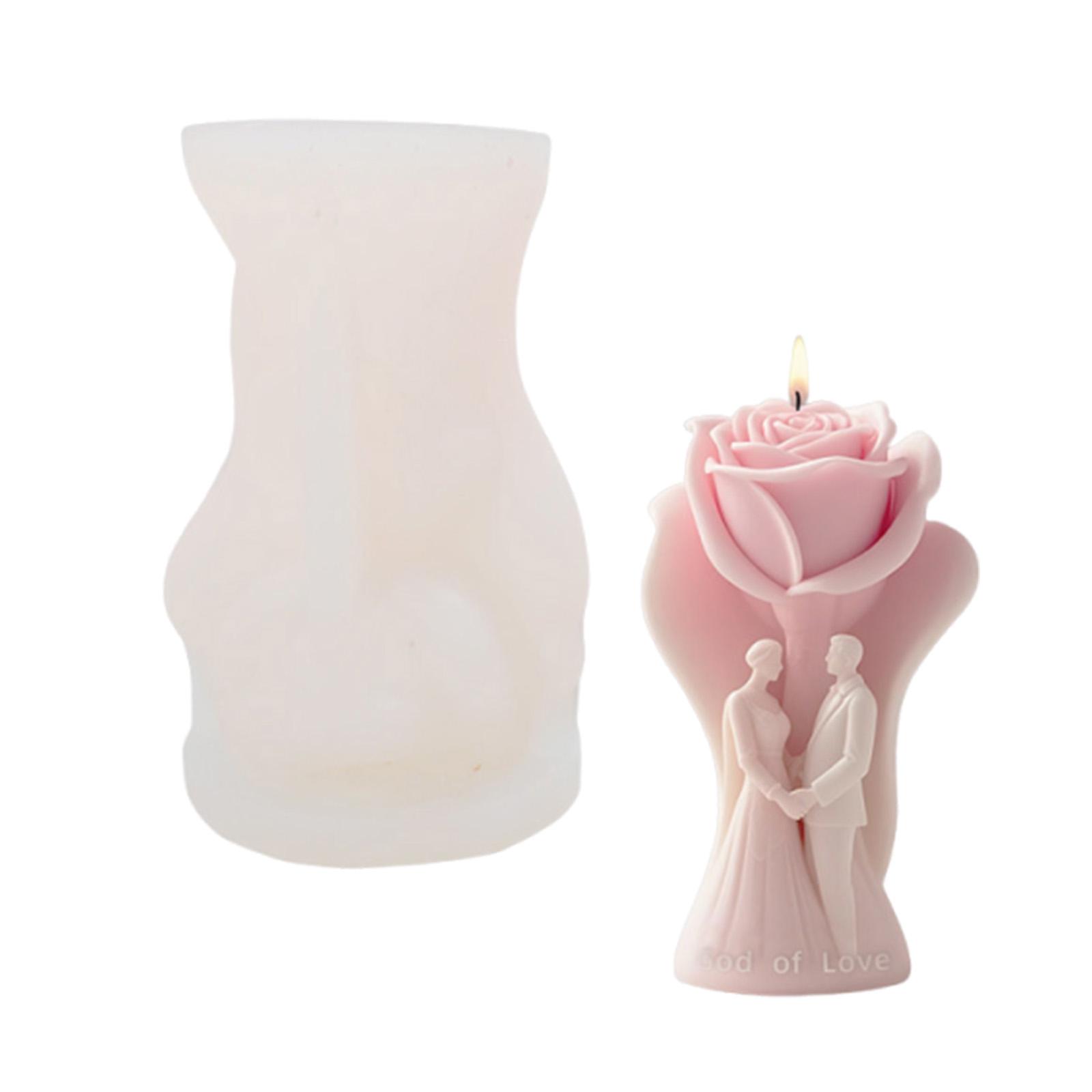 

3D Rose Wave Spiral Candle Mould Silicone Resin Casting Moulds Reusable Easy To Demold for Wedding Valentine Day DIY Home Decor