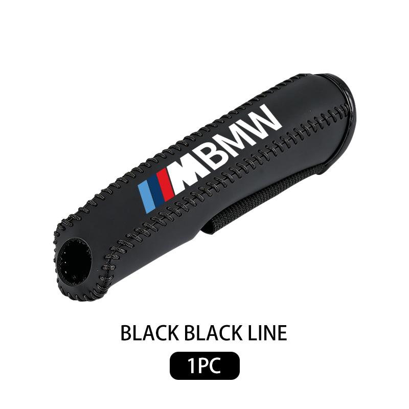 WSQK5 Leather Car Handbrake Cover Non-slip Brake Brake Protector Sleeve For BMW Performance M E87 E30 E46 E28 F35 G20 E93 F20 X3 X
