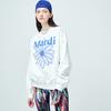 [Mardi mercredi] Sweatshirt Flowermardi_white Vividblue