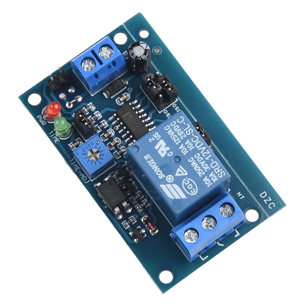 DC 12V Time Delay Relay With Adjustable Timing Range 0.1s To 1 Hour For Power Protection And Load Switching Control