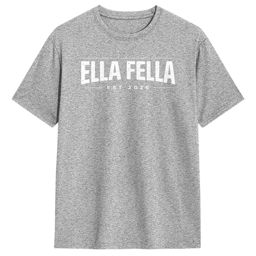 Streetwear T-Shirt Strand Ella Fellas Club Beliebte T-Shirts Baumwoll-T-Shirt für Paare YK Basic Kurzarm Oberteil T-Shirts