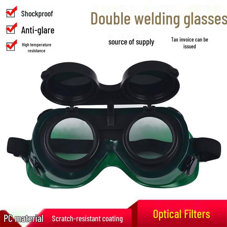 

Anti-Impact Flip-Up Gas Welding Goggles with Double Protection