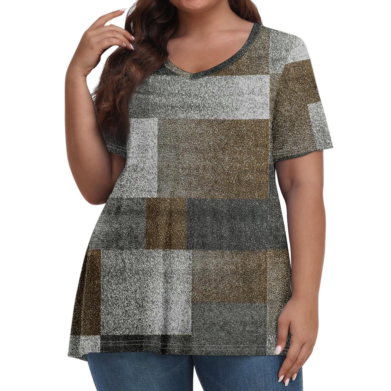 

Женские топы больших размеров, шорты с рукавами, рубашки с V-образным вырезом, повседневная одежда, топы с принтами 7XL