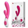 Silicone Vibrator with Clitoral Stimulator, Voice Control - Pretty Love Uriah