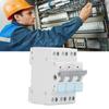 Dual Power Manual Transfer Switch DIN Rail Mount 3P Interlock Circuit Breaker Isolating Switch 400VAC 63A 3P