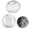 Eloquent Clear Borosilicate Glass Terrarium Vase for For Succulents Decor Open Mouth Bauble Sizes 13.5cm 15cm 16cm 18cm 20cm