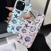 Blue Fashion Starfish Silicone Phone Case For iPhone 17 13 15 16 14 12 11 Pro Max Pro 16E Plus Shockproof Lichee Pattern Covers