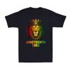 1865 Juneteenth Celebrate Lion African American Freedom Day Men's T-Shirt