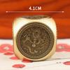 Rotating Six-Faced Chinese Lucky Coin Spinner Toys Crafts Stress Anxiety Relief Sensory Focus Tool For Birthday Christmas Gift