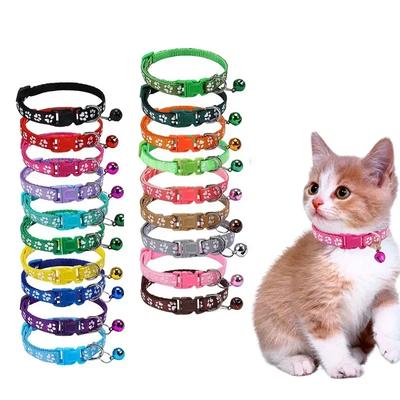 Coleiras Atacado para Coleira de Gato Com Sino Colar Ajustável Gato Filhote Gatinho Coleira Dropshipping Gatos Pet Coleira cachorro