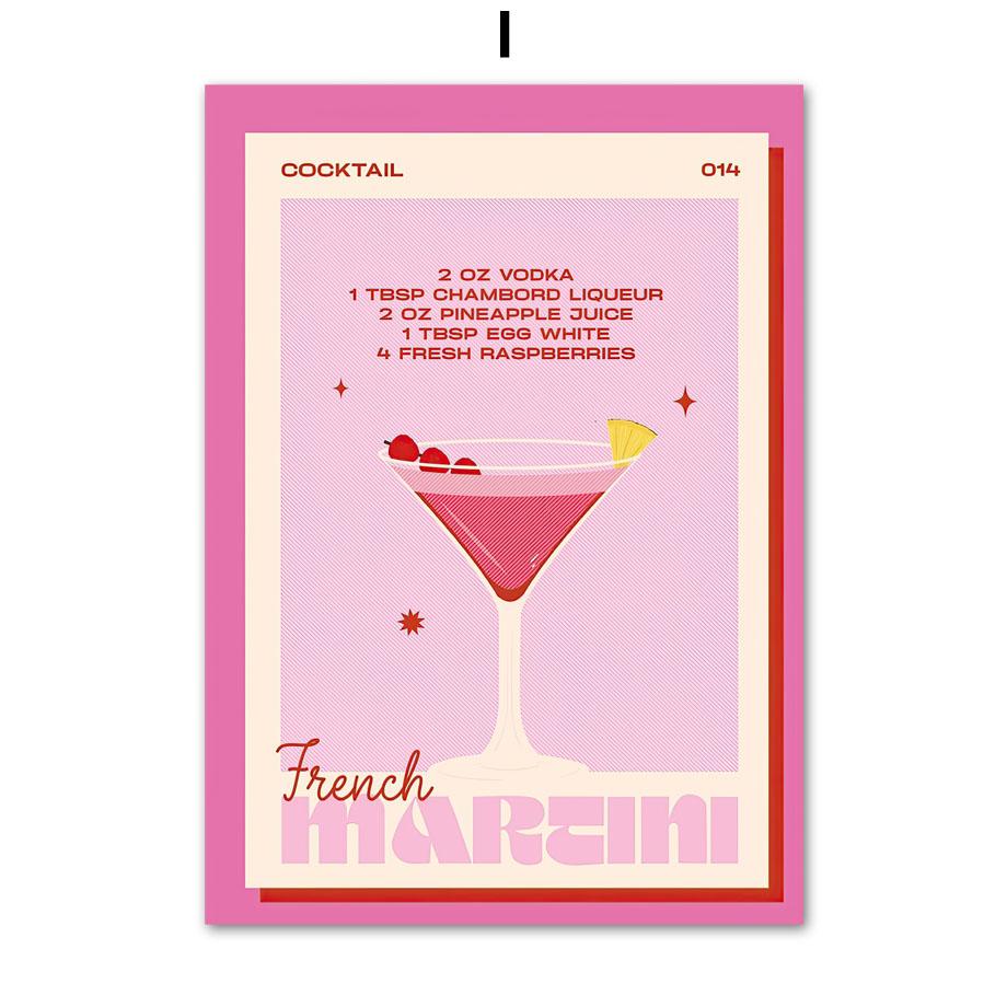 

Скандинавские постеры и принты Маргарита Апероль Мартини Коктейль Настенная живопись Холст Картины Настенные панно Для Гостиной Декор Бара 21x30cm No Framed