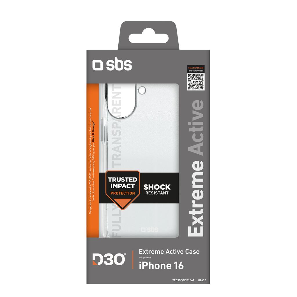 iPhone 16 Extreme Active D3O case cover - transparent