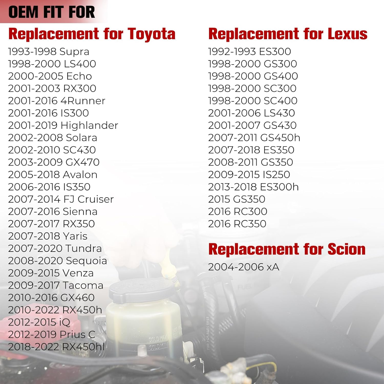 

Radiator Cap for Toyota Scion Lexus, 2001-2019 Highlander, 2009-2017 Tacoma, 2007-2020 Tundra, 2007-2017 RX350, 2010-2022 RX450h, 2007-2016 Sienna,