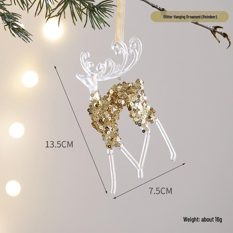 

Акриловая подвеска-снежинка с золотой окантовкой для рождественской елки для витрины