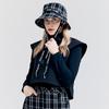 HENRY STUART Women'S Check Pattern String Bucket Hat Golf Cap Black