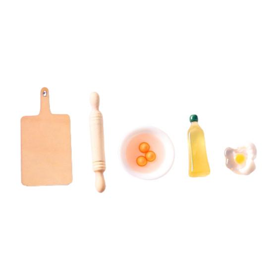 1Set Wear-resistance Compact Educational Fine Workmanship Dollhouse Cook Baking Miniature Kitchen Tool Model