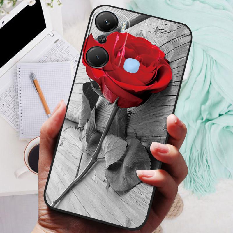 For Infinix Hot 12 Pro Case Black Cover Lion Wolf Silicone Soft Back Cases For Infinix Hot 12i Hot12 Pro / Hot 20 5G Case Shell