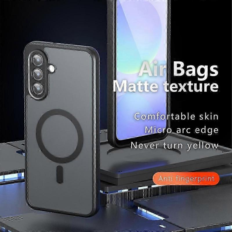 Matte Finish Phone Case for Galaxy A15 5G with MagSafe Compatibility TPU PC Hybrid Cover Touch Skin Protection