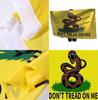 Don't Tread On Me Schlangenflagge Polyester Material Gadsden Flagge Für Unabhängigkeitstag Feiern
