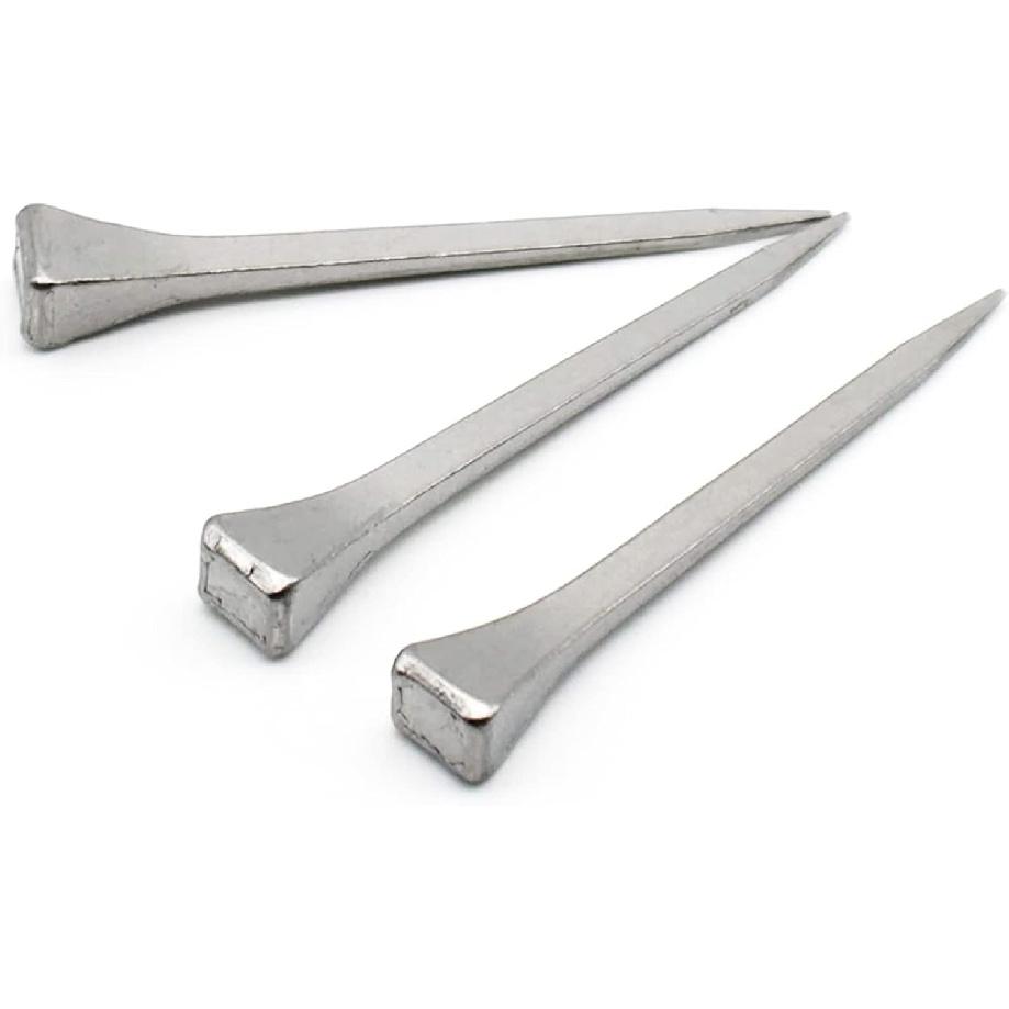 FDXGYH 50pcs E4 Length 47.5mm /1.8inch Horseshoe Nails Carbon Steel Horseshoe Tools for Fixed Lead or Glass(Silver)