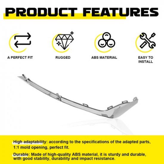 2x Chrome Front Fog Light Lamp Strip Trim For -20 Ford Fusion KS7Z15266AB EA