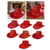 Christmas Cowboy Hat Fashion Casual Christmas Hat for Festivals Prop Cosplay