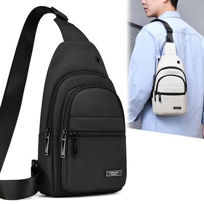 Sports Solid Color Chest Bag Men's Crossbody Bag Travel Multifunctional Shoulder Bag