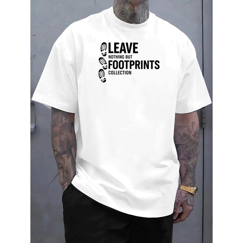 

European sizes Men S T-Shirt | Outdoor Eco-Style Print Design, Breathable, Summer, Machine-Washable, Regular-Fit, Casual Wear 4XL білий