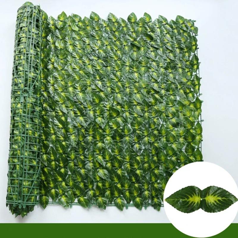 Artificial Ivy Hedge Green Leaf Fence Panels Faux Privacy Fence Screen for Home Outdoor Garden Balcony Decoration