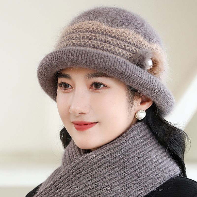 Autumn and Winter In The Elderly Wool Hat Women Winter Plush Warm Fashion Basin Hat