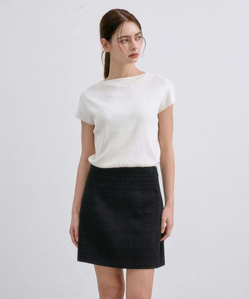 210 Edit Essential Tweed Skirt [Black]_Zf1Sk515