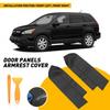 2pcs Black Leather For 2007-2012 Honda CR-V CRV Front Door Panels Armrest Cover