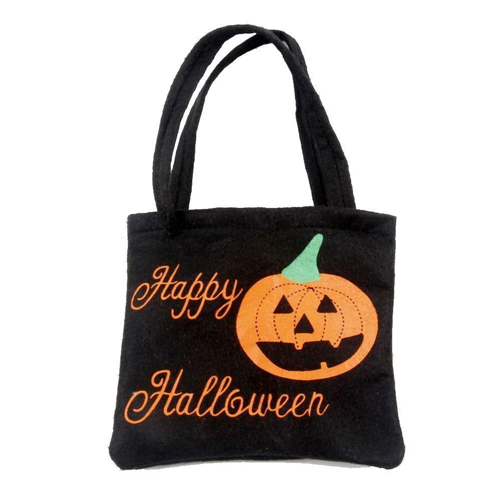 Trick or Treat Halloween Non-Woven Bag Pumpkin Candy Storage Bucket Funny   Festival
