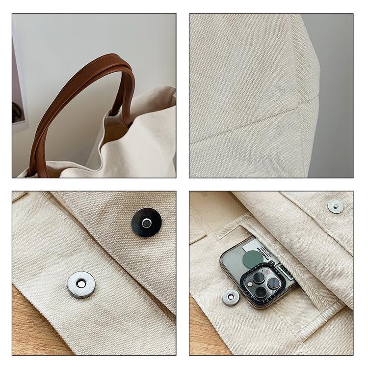 2024 Trendy Women's Canvas Crossbody Tote Bag