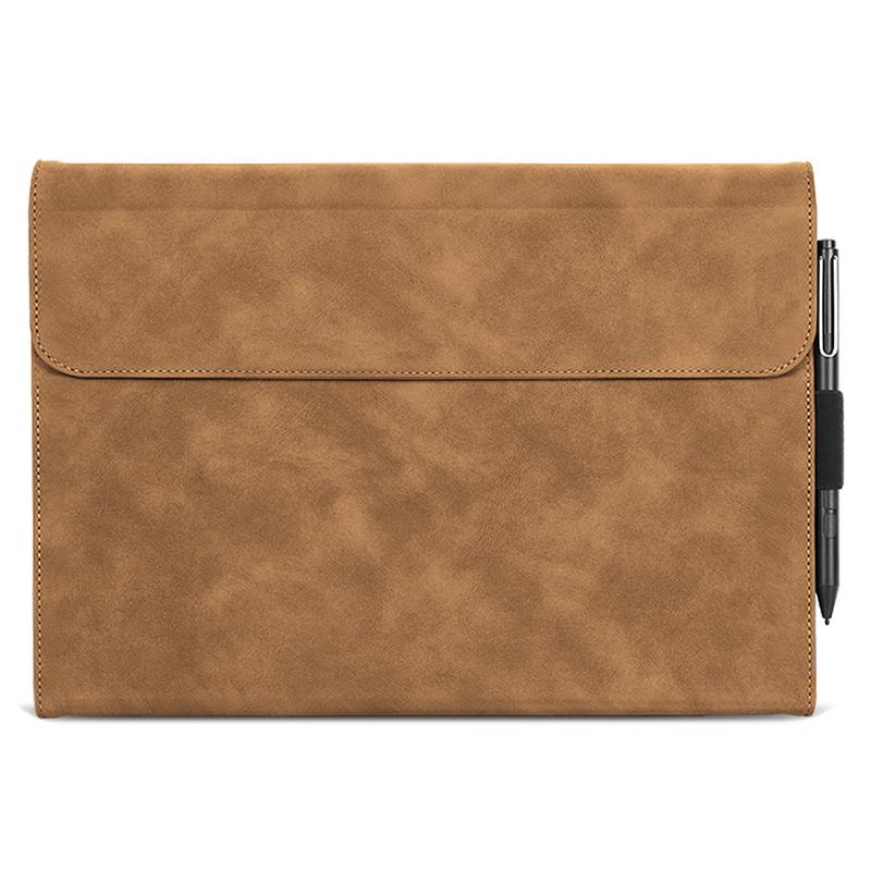 For Microsoft Surface Pro 10/9 Case Stand Leather Protective Sleeve with Pen Holder