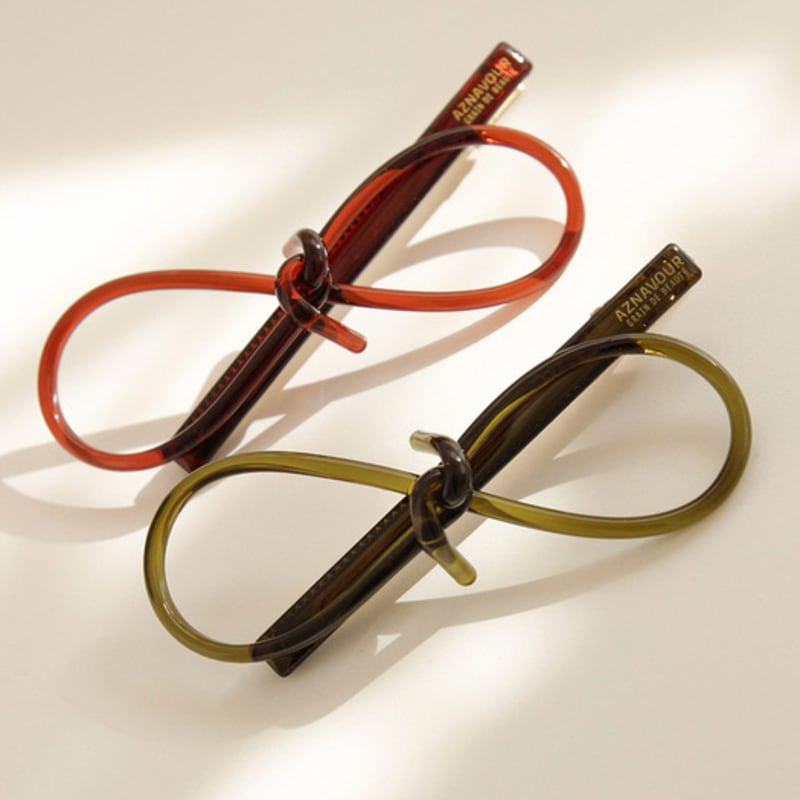 

J.Lauren Slim Line Big Ribbon Point Hair Pin H01122 brown