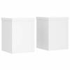 VidaXL Supports pour plantes 2 pcs blanc 15x15x20 cm bois d'ingénierie, support de fleurs, support de pot, support pour 852888