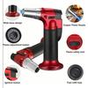 Portable Straight Jet Cigar Torch Lighter Barbecue Welding Torch Jet Flame Lighter Black Red