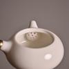 200ml Sheep Fat Jade Porcelain Wooden Handle Side Handle Teapot Ceramic Kung Fu Tea Set